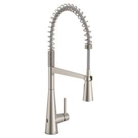 Sleek MotionSense Wave One-Handle Pre-Rinse Spring Touchless Kitchen Faucet