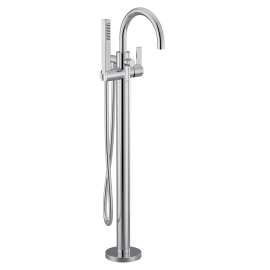 Cia Chrome one-handle tub filler includes hand shower