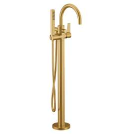 Cia Chrome one-handle tub filler includes hand shower