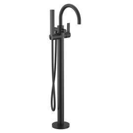 Cia Chrome one-handle tub filler includes hand shower