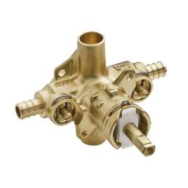 Includes bulk pack Posi-Temp(R) 1/2" crimp ring PEX inlets/cc outlets connection pressure balancing, 62360