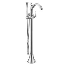 Wynford Chrome one-handle tub filler includes hand shower