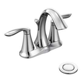 Chrome two-handle bathroom faucet, 66410