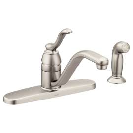 Banbury Chrome one-handle low arc kitchen faucet, 7051SRS