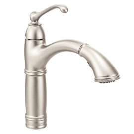 Brantford Chrome One-Handle High Arc Pullout Kitchen Faucet
