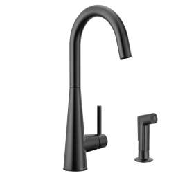 Sleek Chrome One-Handle Kitchen Faucet, 7870BL