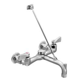 M-DURA Rough chrome two-handle service sink faucet