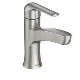 Spot resist brushed nickel one-handle high arc bathroom faucet, 84565SRN