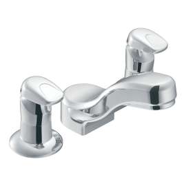 M-PRESS Chrome two-handle metering lavatory faucet