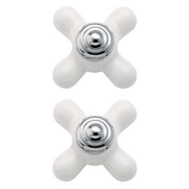 Monticello Porcelain/chrome Replacement Handle Knob Insert, 97587