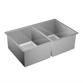 31"x20" stainless steel 16 gauge double bowl sink, G16200