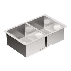 29"x18" stainless steel 18 gauge double bowl sink, G18288