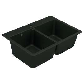 Host 33" Granite Dual Mount Double Bowl Sink