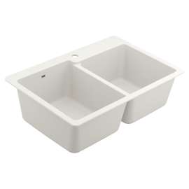 Host 33" Granite Dual Mount Double Bowl Sink