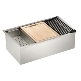 Luxe Chef 32" Workstation Undermount Single Bowl Sink With Accessories