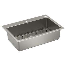 Prep 33" Stainless Steel  Dual Mount Single Bowl Sink