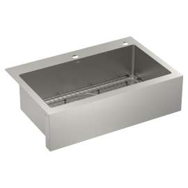 Prep 33" Stainless Steel  Dual Mount Apron Front Single Bowl Sink