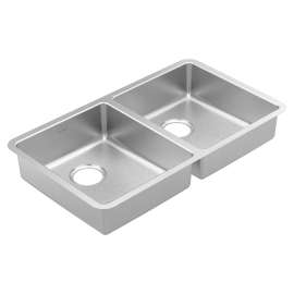 Prep 32" Undermount Double Bowl Sink