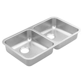 Prep 32" Stainless Steel  Undermount Double Bowl Sink