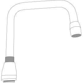 Moen M-DURA Chrome Commercial Spout (10.3"L x 6.7"W x 2.5"H)