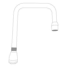 Moen M-DURA Chrome Commercial Spout (12.7"L x 7.1"W x 3.25"H)
