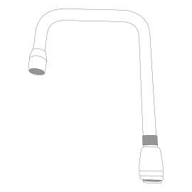 Moen M-DURA Chrome Commercial Spout (12.7"L x 7.1"W x 3.25"H)
