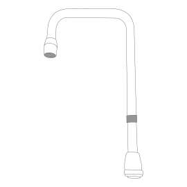 Moen M-DURA Chrome Commercial Spout (15.8"L x 7.1"W x 2.75"H)