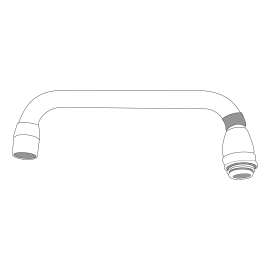 Moen M-DURA Chrome Commercial Spout (10"L x 7.3W x 3"H), S0006