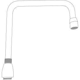 Moen M-DURA Chrome Commercial Spout (13.3"L x 12.2"W x 2.8"H)