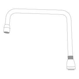 Moen M-DURA Chrome Commercial Spout (13.25"L x 12.25"W x 2.25"H)