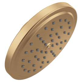 Moen Bronzed gold one-function 6-3/4" diameter spray head rainshower