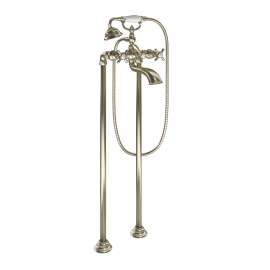 Weymouth Brushed nickel Two-Handle Tub Filler including Handheld Shower