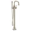 Colinet Brushed nickel one-handle tub filler includes hand shower