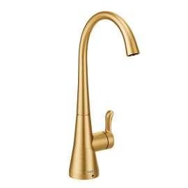 Sip Transitional Brushed gold One-Handle High Arc Beverage Faucet