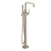 Cambium Brushed nickel one-handle tub filler includes hand shower