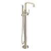 Cambium Brushed nickel/polished nickel one-handle tub filler includes hand shower