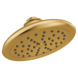 Moen Brushed gold one-function 7" diameter spray head rainshower