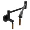 Matte black two-handle kitchen faucet, S6652BL