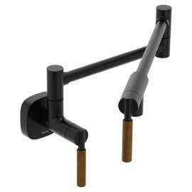 Matte black two-handle kitchen faucet, S6652BL