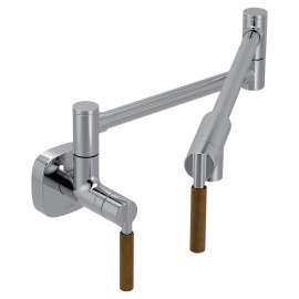 Chrome two-handle kitchen faucet, S6652C
