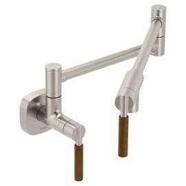 Spot resist stainless two-handle kitchen faucet, S6652SRS