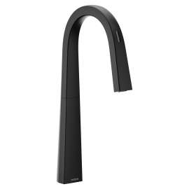 Nio Matte black one-handle high arc pulldown kitchen faucet, S70005EV2BL