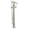Flara Brushed nickel one-handle tub filler includes hand shower