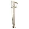 Flara Polished nickel one-handle tub filler includes hand shower