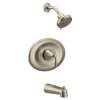 Eva Brushed nickel Posi-Temp(R) tub/shower, T2139BN