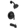 Jase Matte black Posi-Temp(R) tub/shower