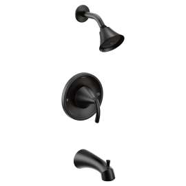 Glyde Matte black Posi-Temp(R) tub/shower
