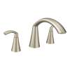 Glyde Brushed nickel Two-Handle High Arc Roman Tub Faucet