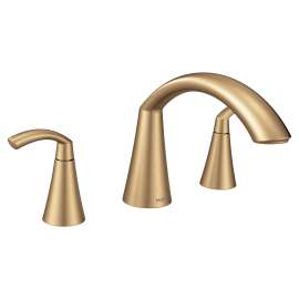 Glyde Bronzed gold two-handle high arc roman tub faucet