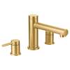 Align Brushed gold Two-Handle Non-Diverter Roman Tub Faucet